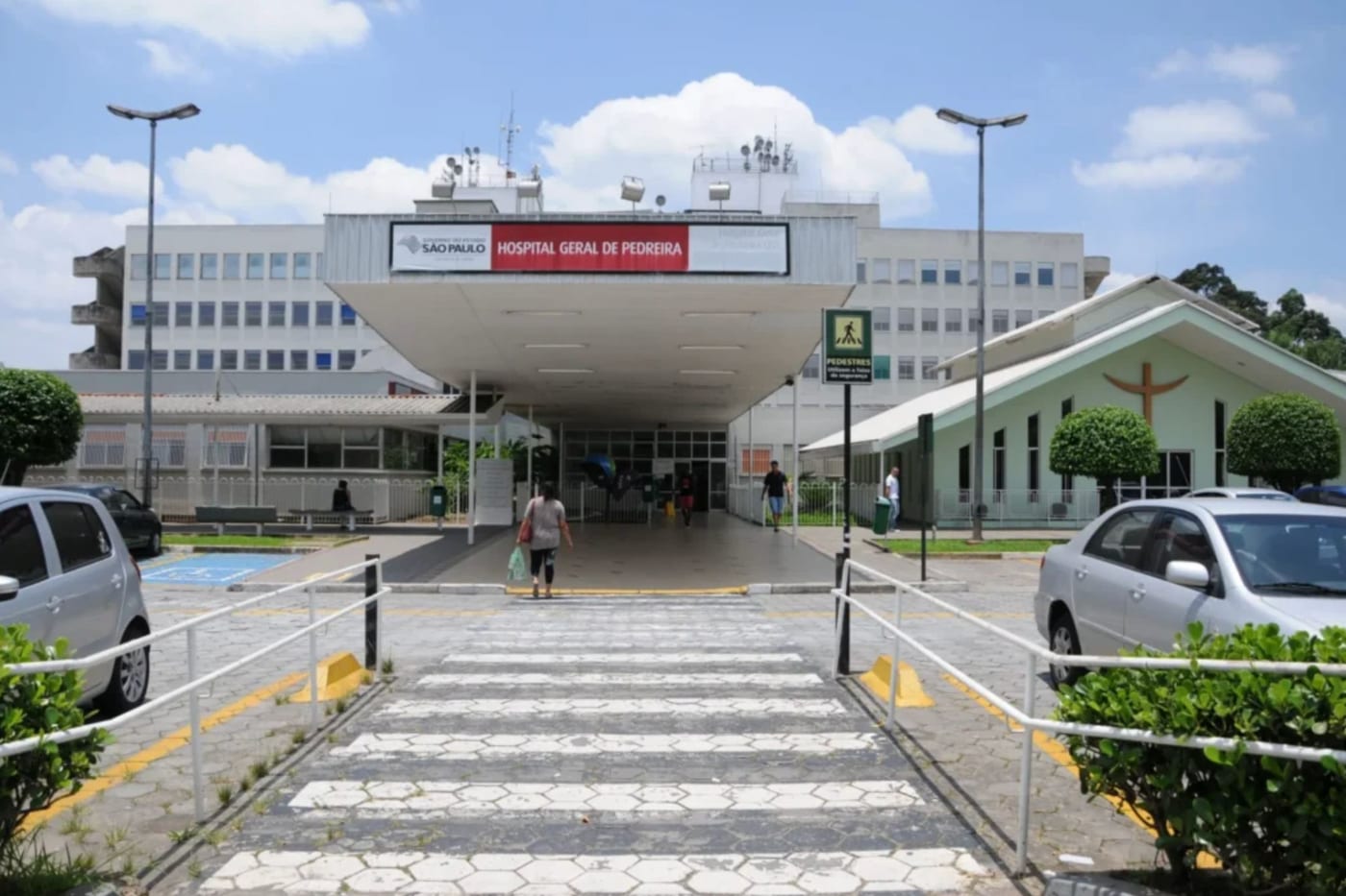 Fachada do Hospital Geral de Pedreira, em São Paulo